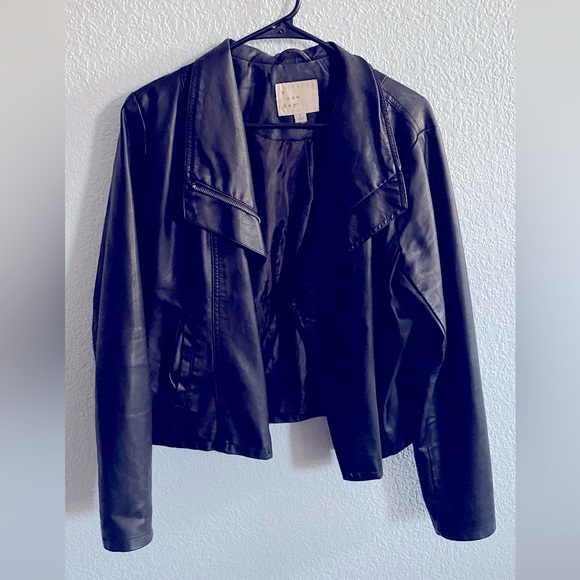 Black Faux Leather Jacket - Picture 2 of 3